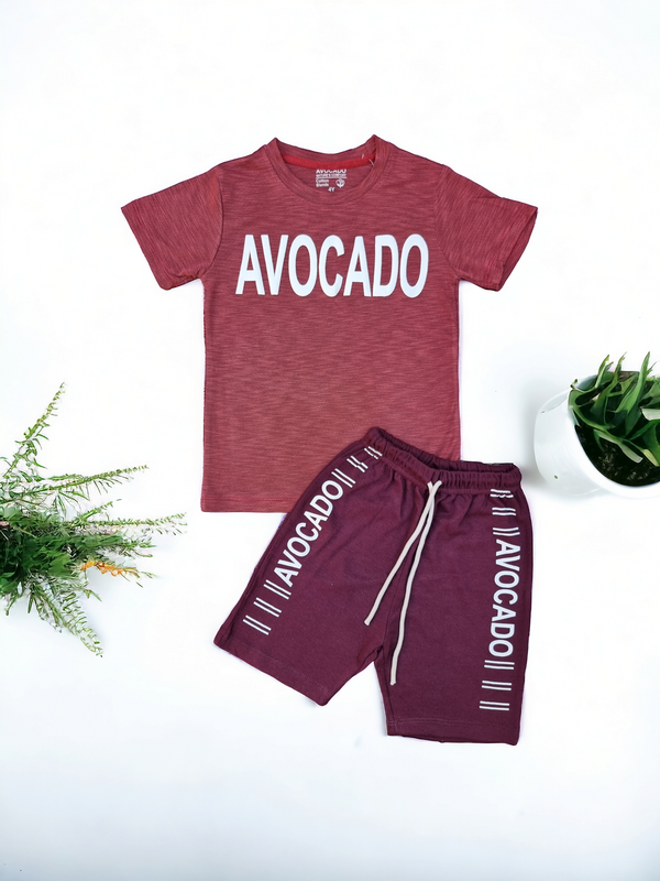 Avocado Dry Fit Texture Tee and Short