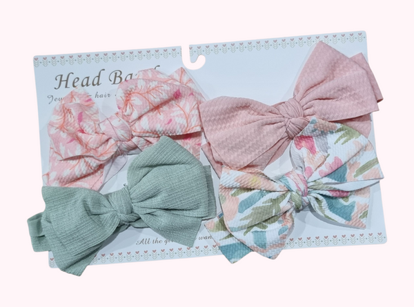 Pack of 4 Bow Colourful Headbands