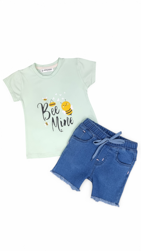 Bee Mine Tee & Denim Short