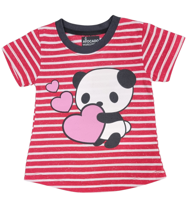 Panda Crush Striped Tee