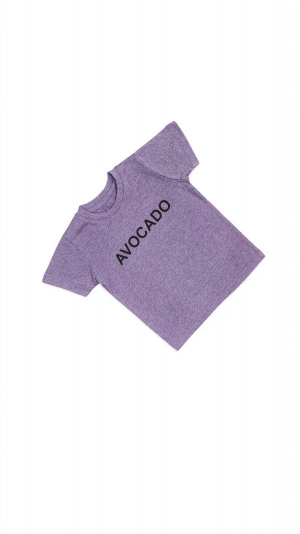 Heather Purple Avocado Basic Tee