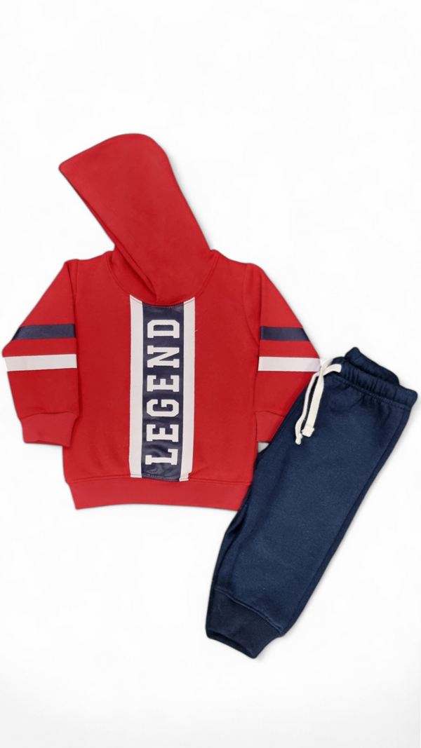 Legend Fleece Hoodie & Navy Blue Trouser