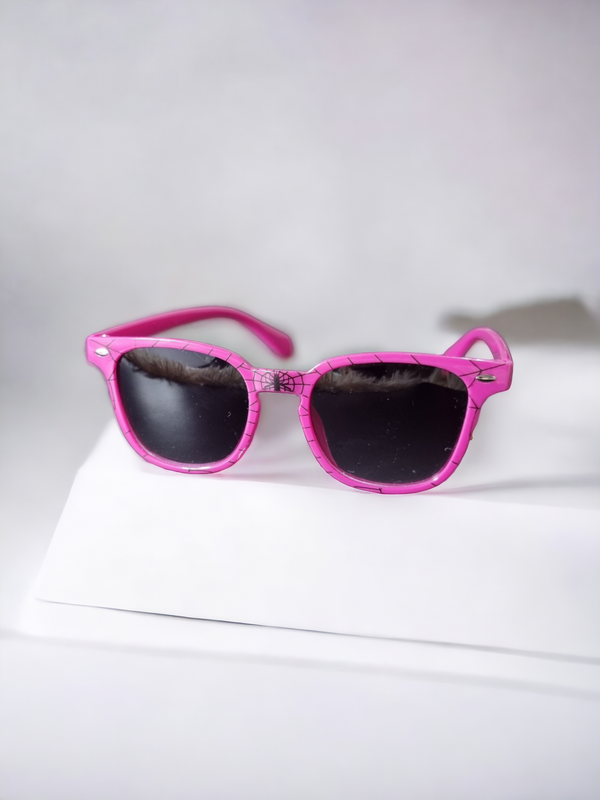 Square Shape Spidey Pink Kids Sunglasses