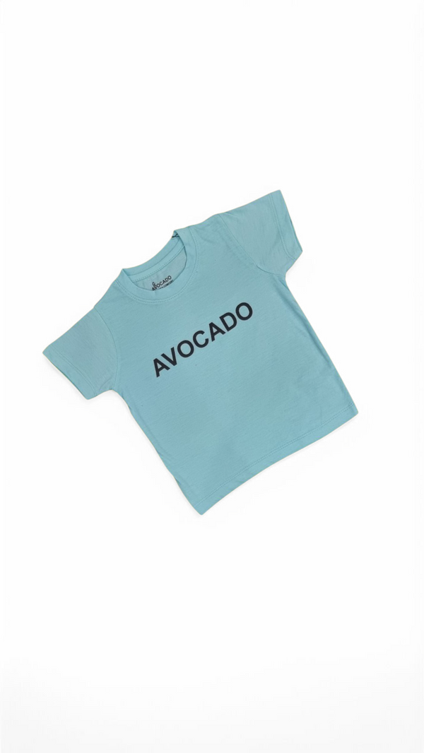 Sky Blue With Black Avocado Basic Tee