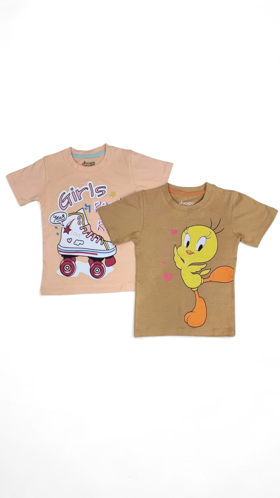 Girls Ready To Roll & Happy Tweety Tee (Pack Of 2)