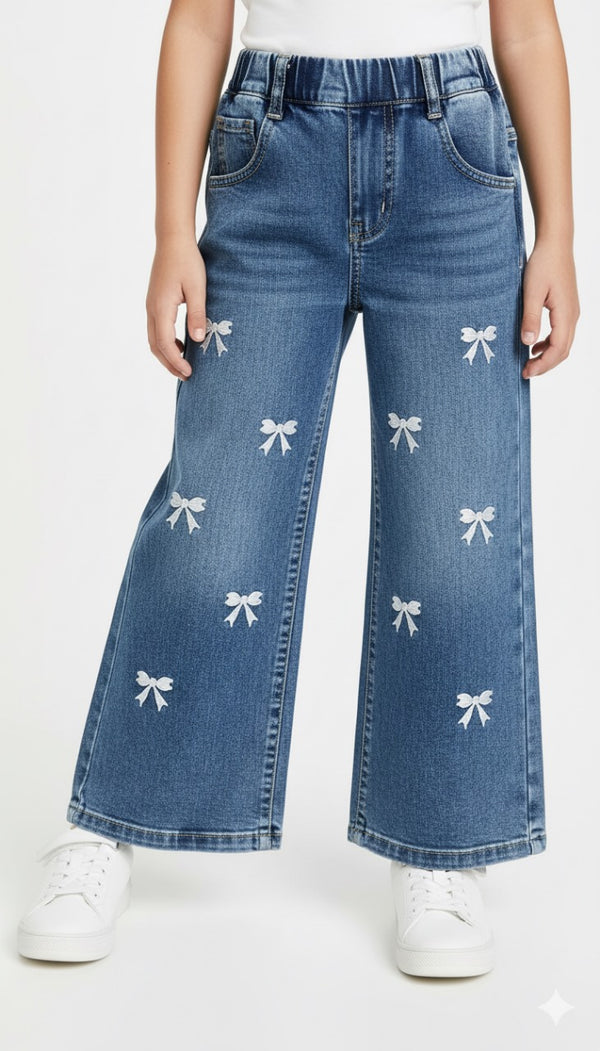 Cutie Bow Wide Jeans