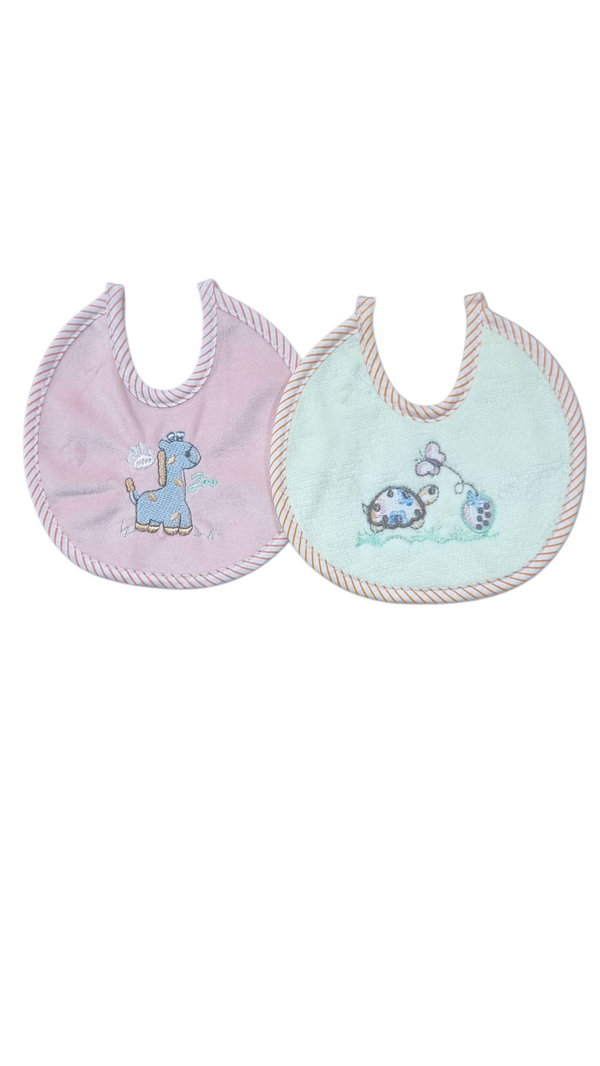 Cute Giraffe Baby Feeding Bibs Pack of 2