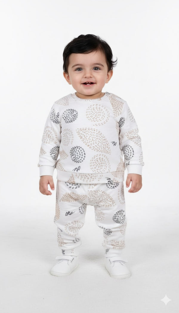 Abstract Doodle Terry Sweatshirt & Trouser Infant