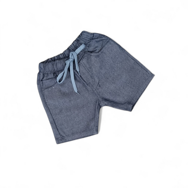 Space Blue Cotton Jeans Short