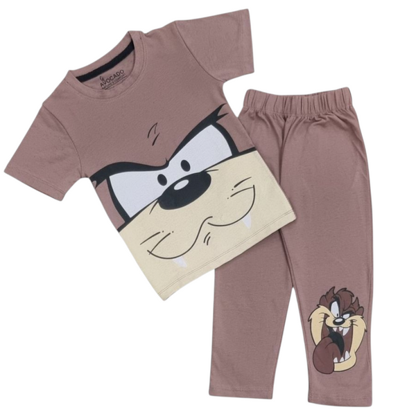 Little Devil Taz Printed Tee & Trouser