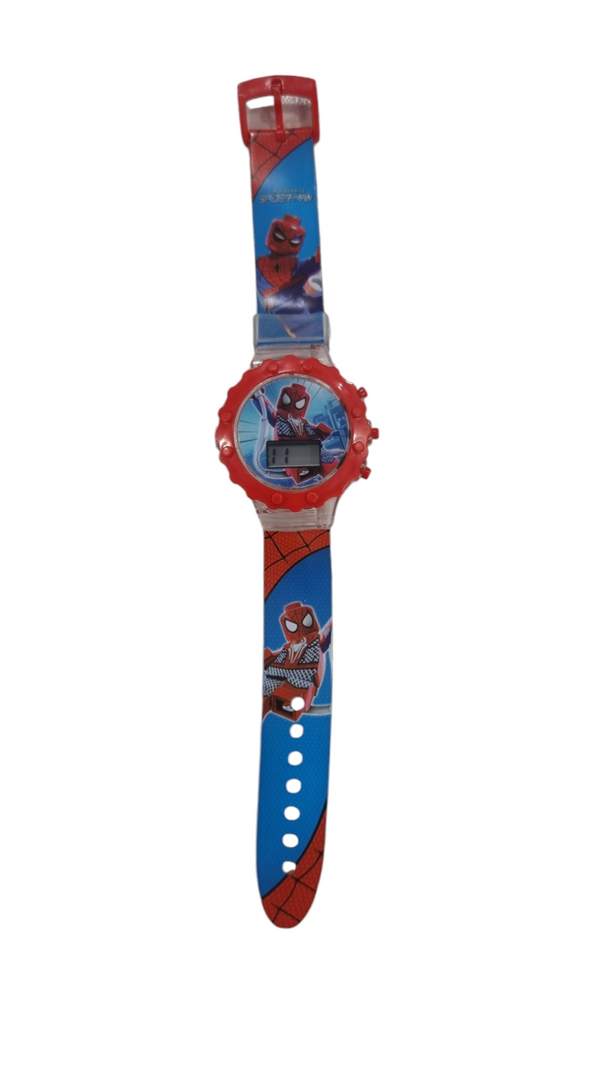 Spiderman In Action Round Dial Lightning Watch