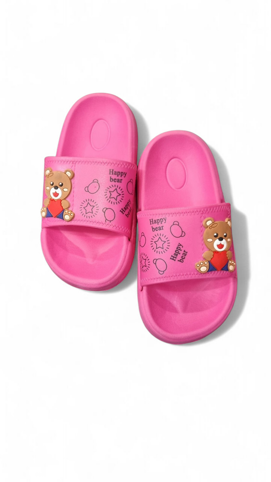 Happy Bear Pink Slippers