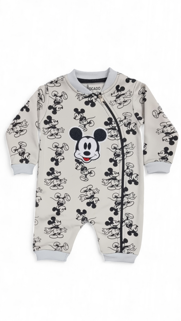 Mickey Mouse All Over Zip Up Winter Romper