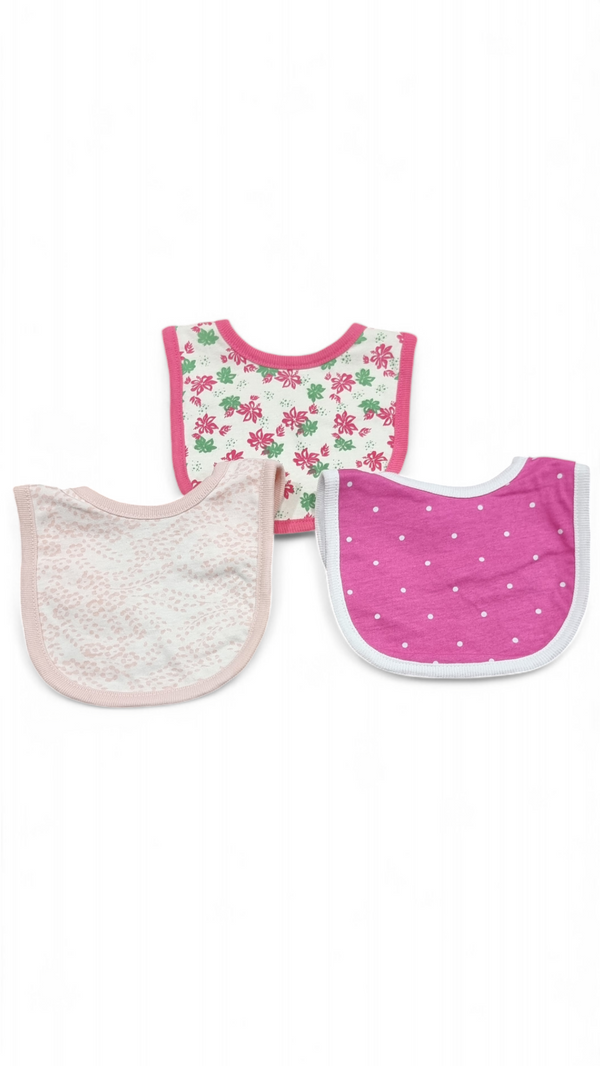 Pack of 3 Flowers Feeding Bibs