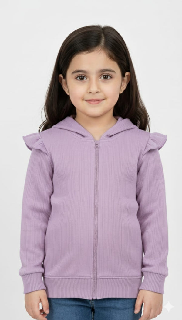 Lilac Flutter Winter Hoodie