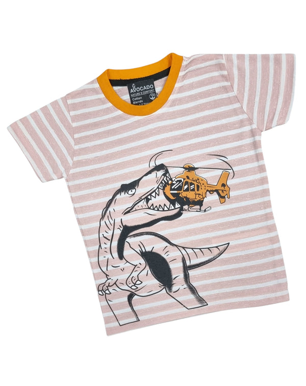 Jurassic Chopper Clash Striped Tee