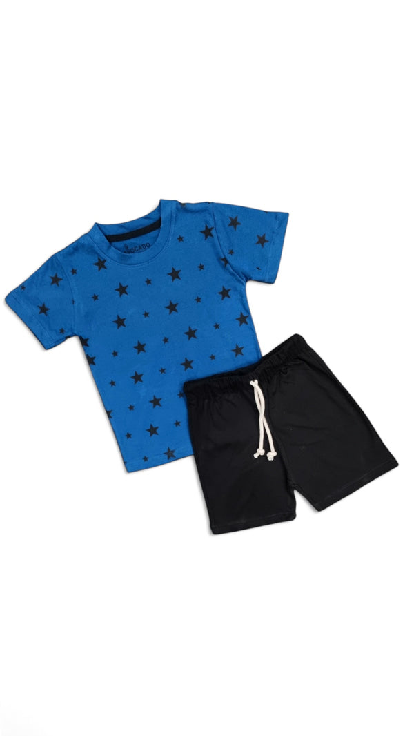 Blue Star Printed Tee & Short