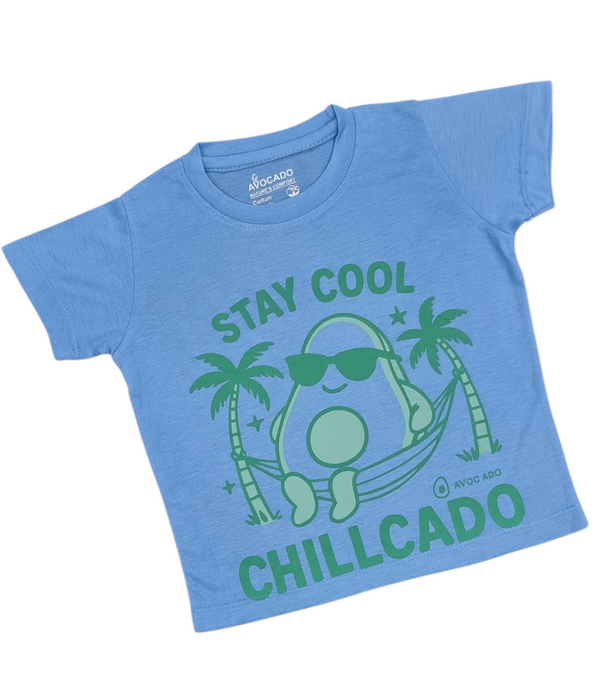 Stay Cool Avocado Bright Blue Tee
