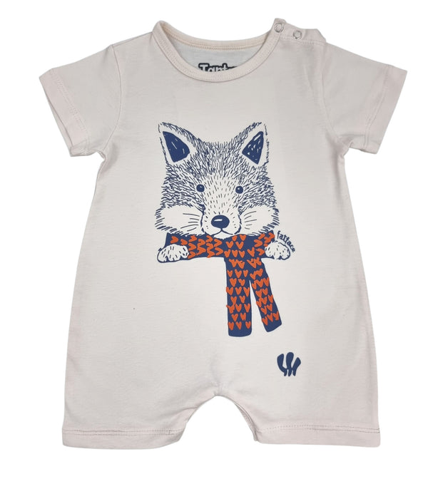 Heart Scarf Fox Romper