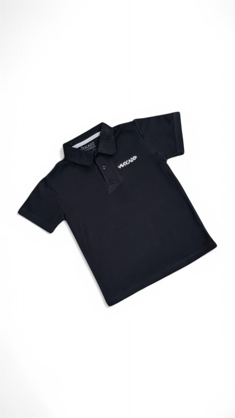 Black Avocado Embroidery Polo
