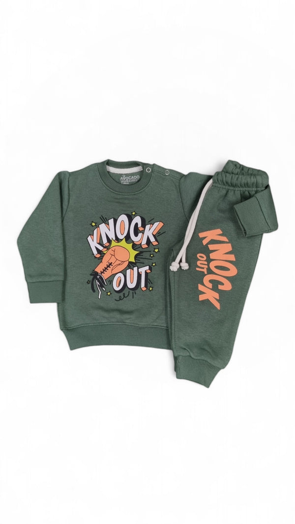 Knock Out Green Fleece Sweatshirt & Trouser Infant