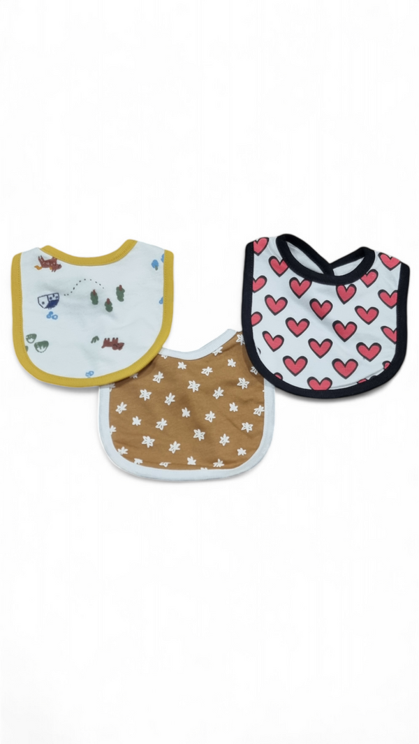 Pack of 3 Multicolour Feeding Bibs