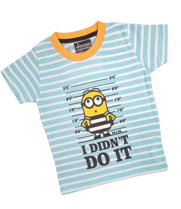 Minion Striped Sky Blue Tee
