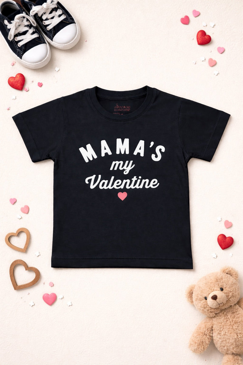 Mama's Valentine Black Tee