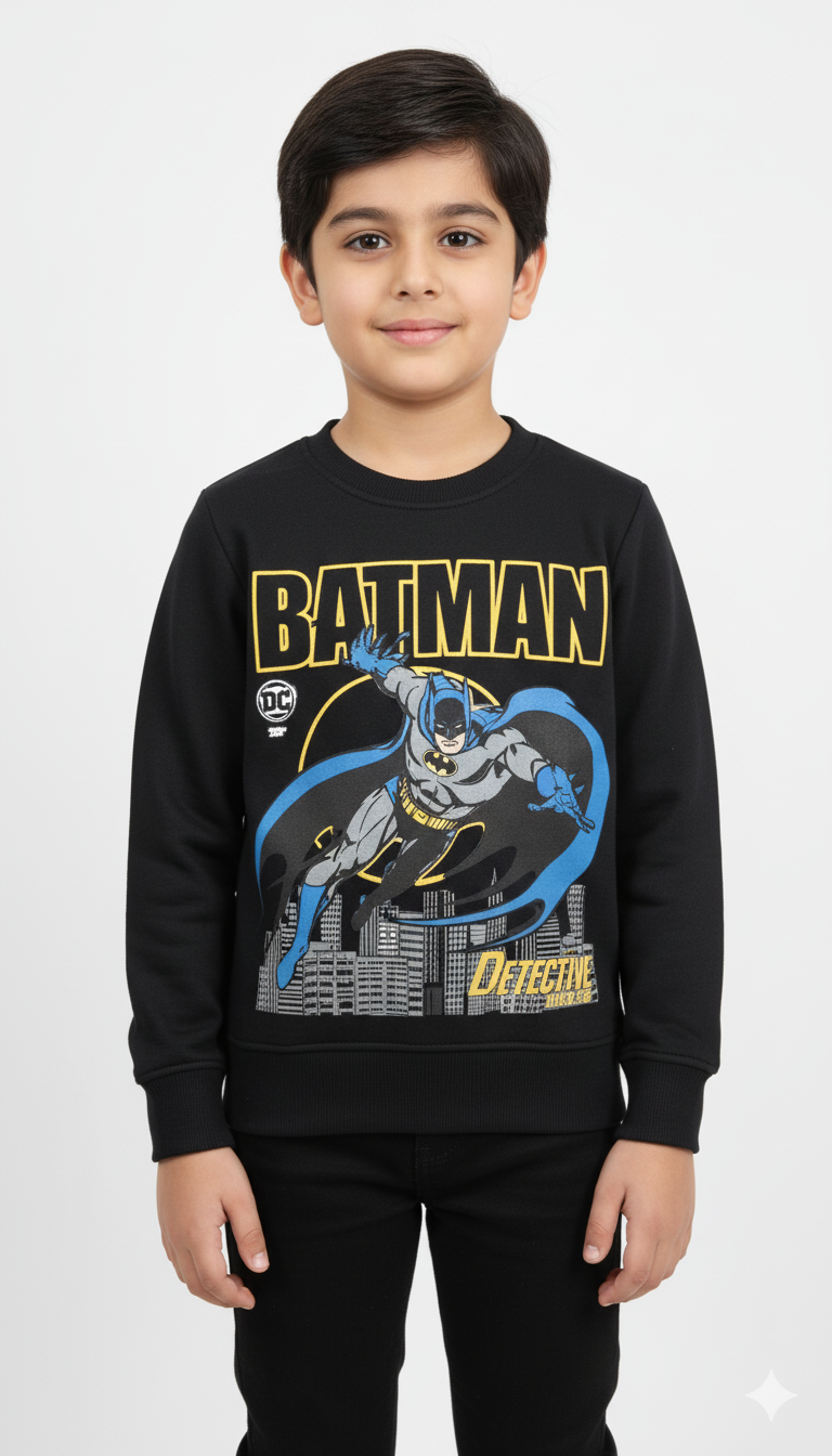 Classic Batman Black Fleece Sweatshirt