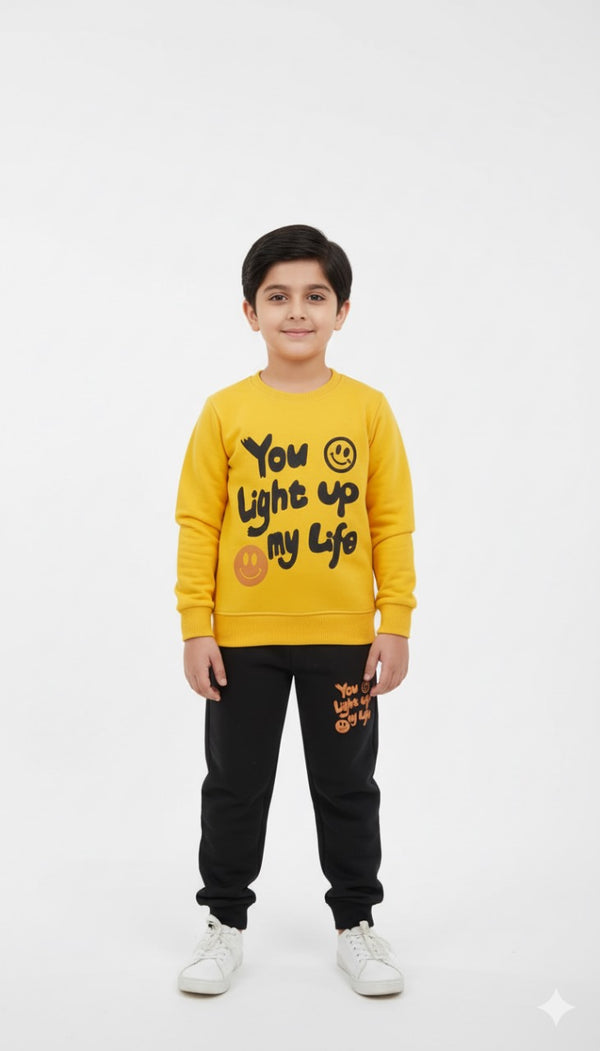 Smiley Glow Fleece Sweatshirt & Trouser