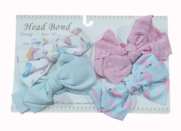 Pack of 4 Bow Flamingo Headbands