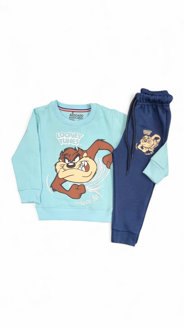 Looney Tunes Printed Fleece Sweatshirt & Trouser