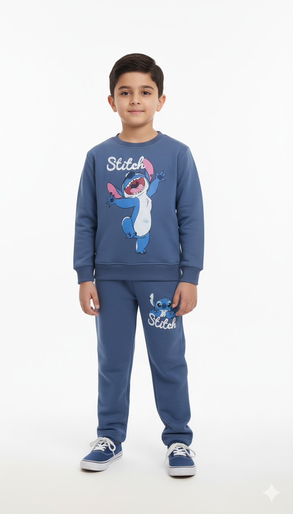 Blue Stitch Fleece Sweatshirt & Trouser