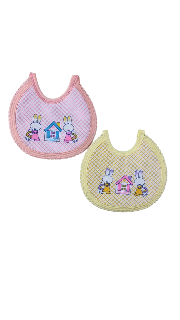 Bunny Home New Born Baby Feeding Bibs Pack of 2