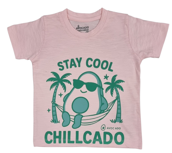 Stay Cool Avocado Baby Pink Tee