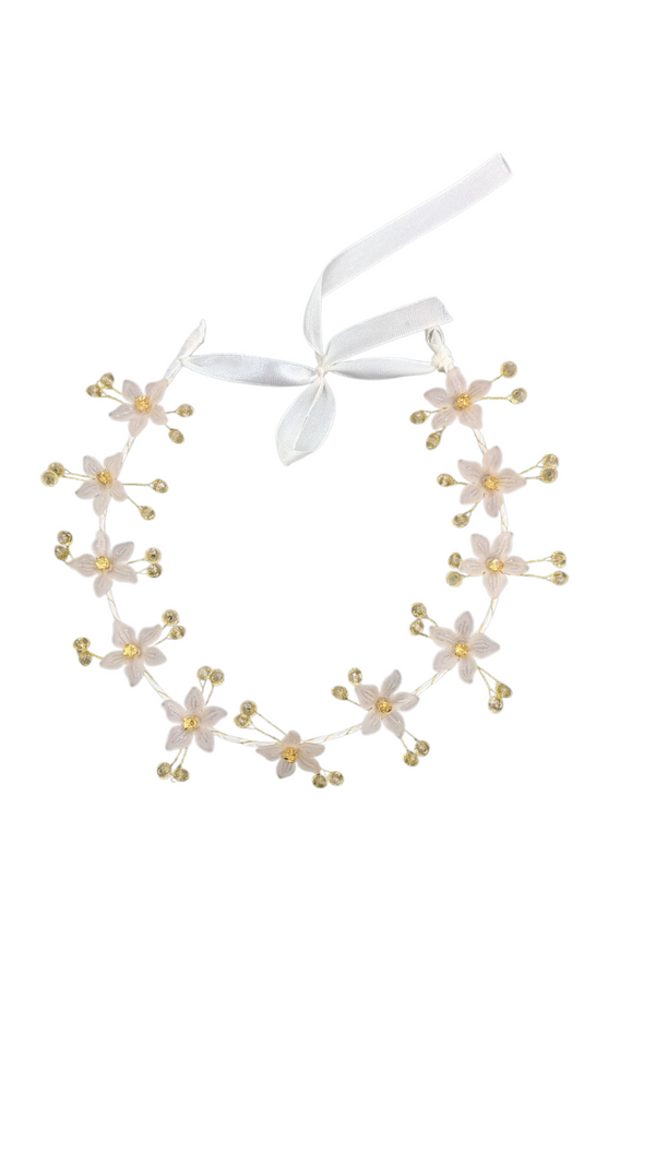 Floral Pearl Golden Hairband