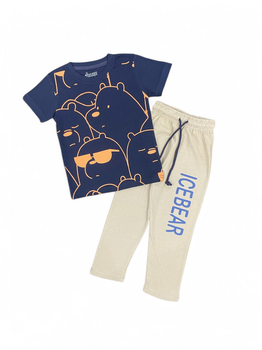 Ice Bear Navy Tee & Skin Trouser
