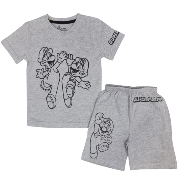 Super Mario & Luigi Printed Tee & Short