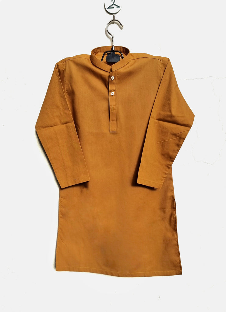 Mustard Cotton Kurta