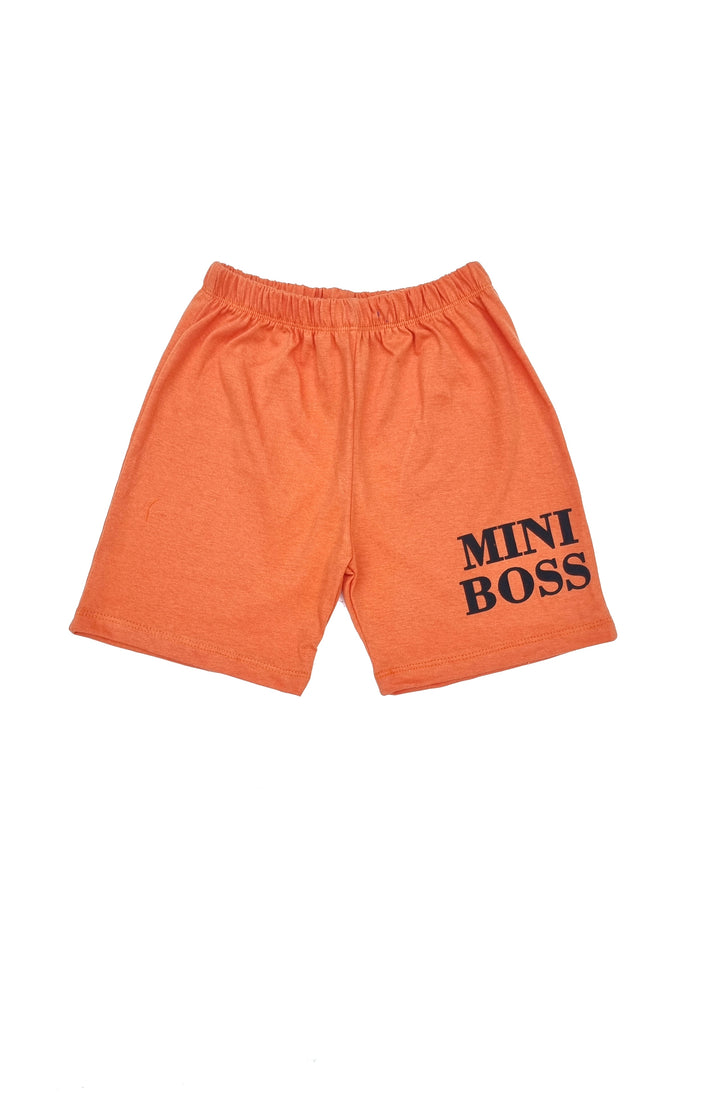 Orange Mini Boss Cotton Short - theavocado.pk