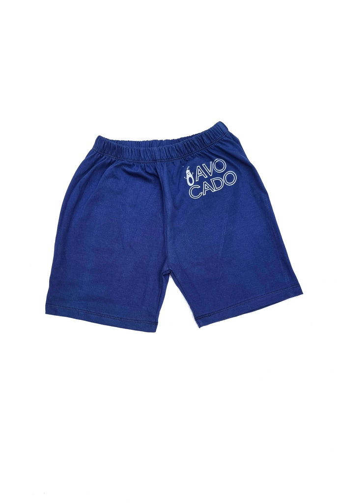 Navy Avocado Cotton Short