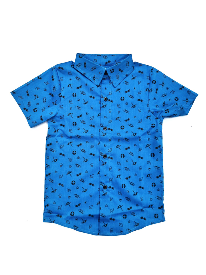 Beachy Blue  Shirt - theavocado.pk