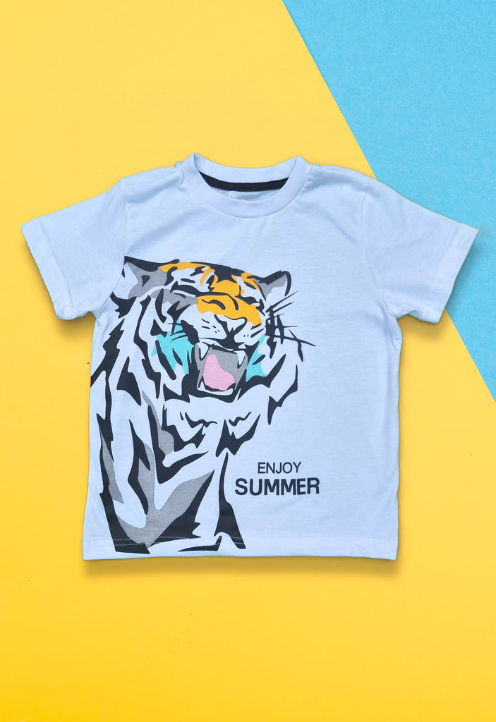 Enjoy Summer Lion White Tee