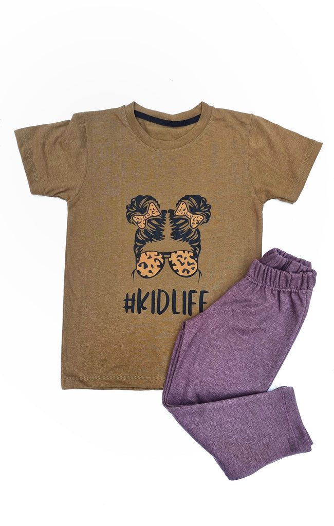 Kid Life Tee & Plum Trouser