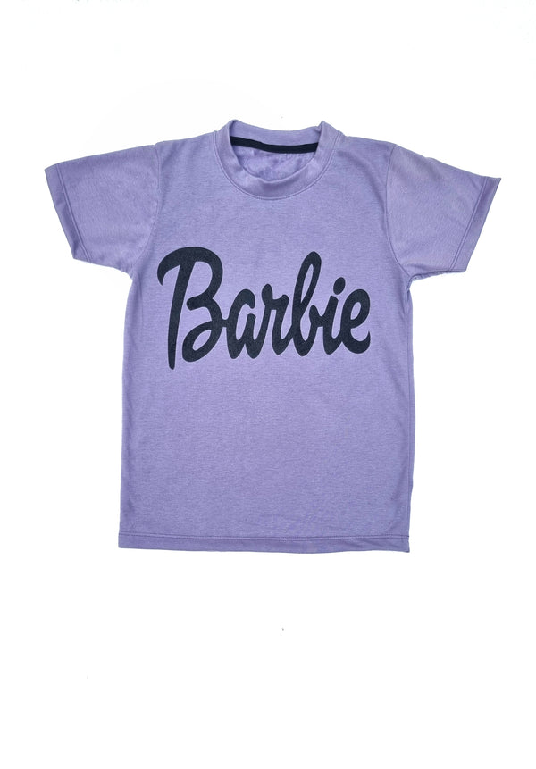 Purple Glitter Barbie Tee - theavocado.pk