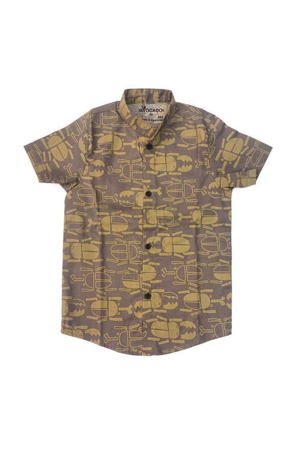 Brown Scorpio Shirt - theavocado.pk