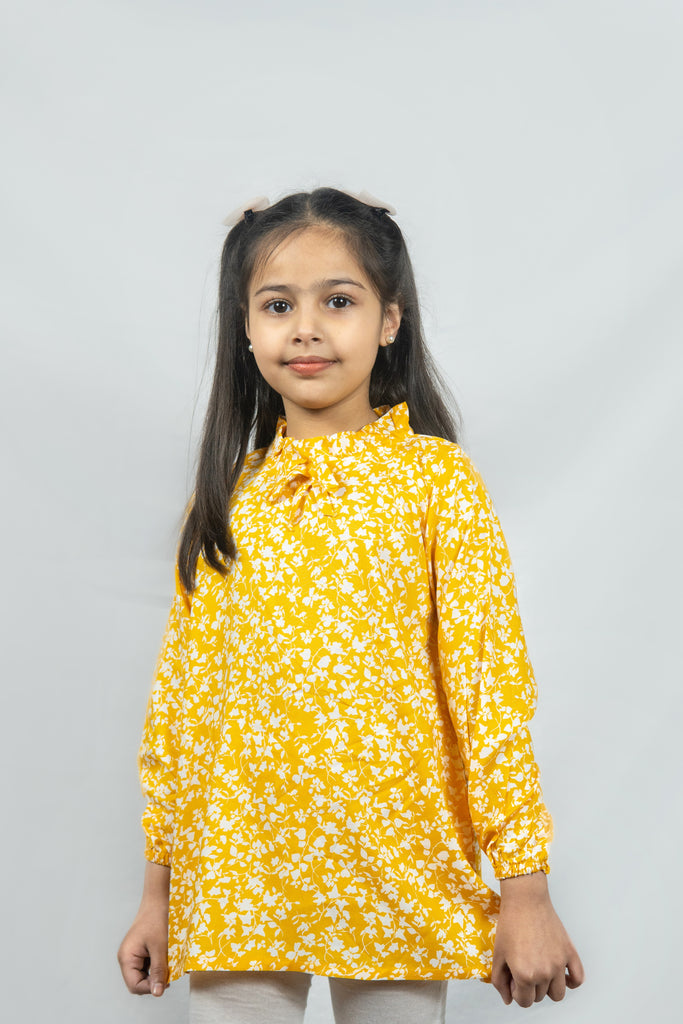 Yellow Floral Baby Top