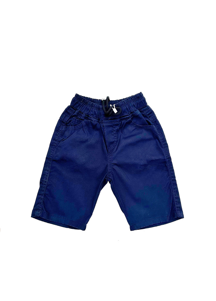 Navy Cotton Jeans Shorts
